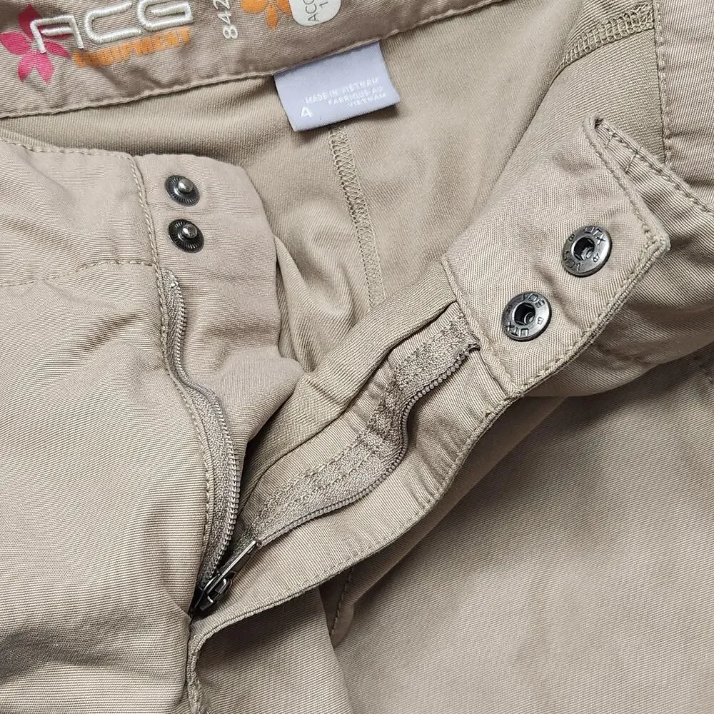 Nike ACG Equipment Skort Womens 4 Beige Lined Trail Hiking Pockets Outdoor